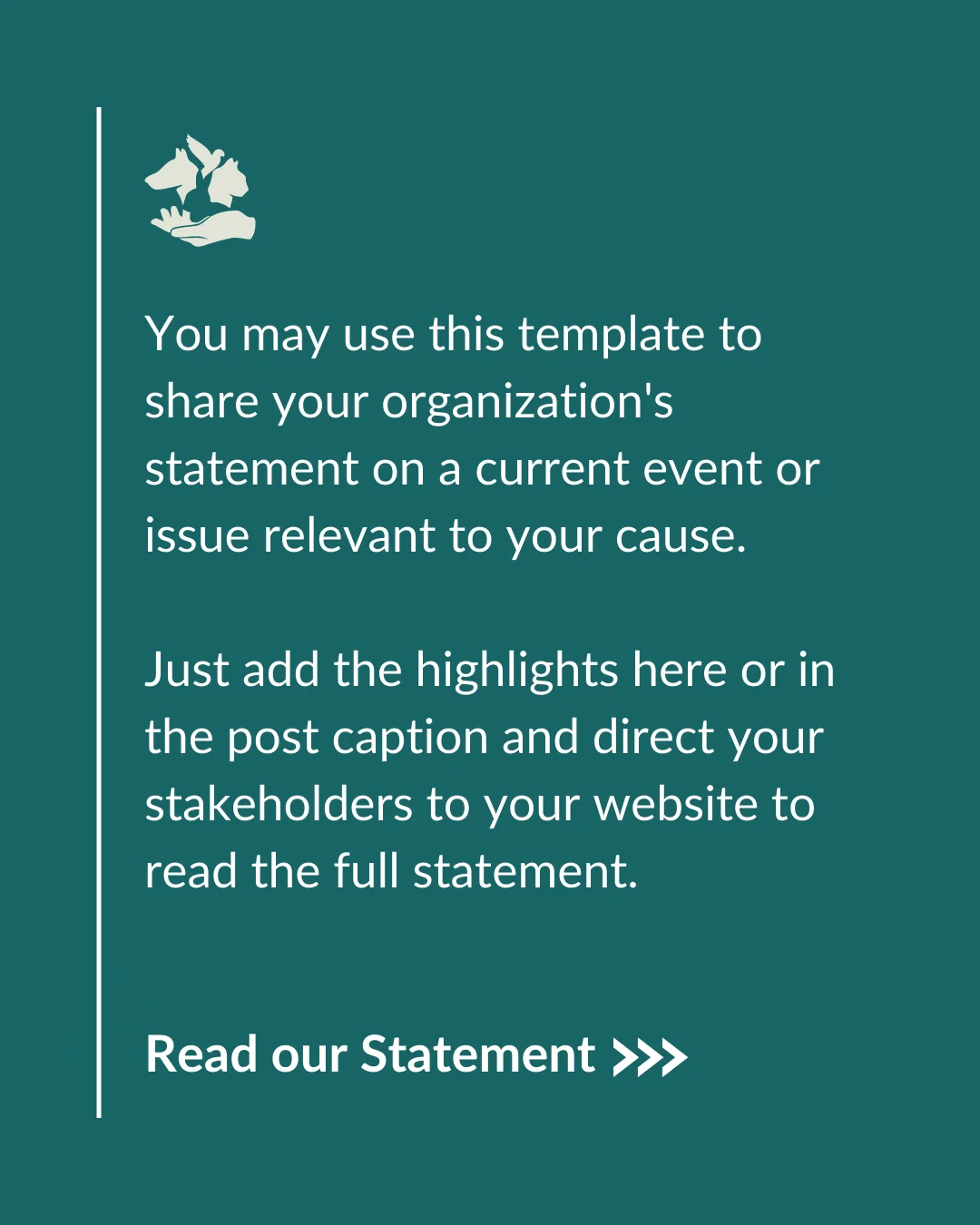 Template Quote from Organization's Press Statement to Encourage People to Read It by The Nonprofit Template Shop